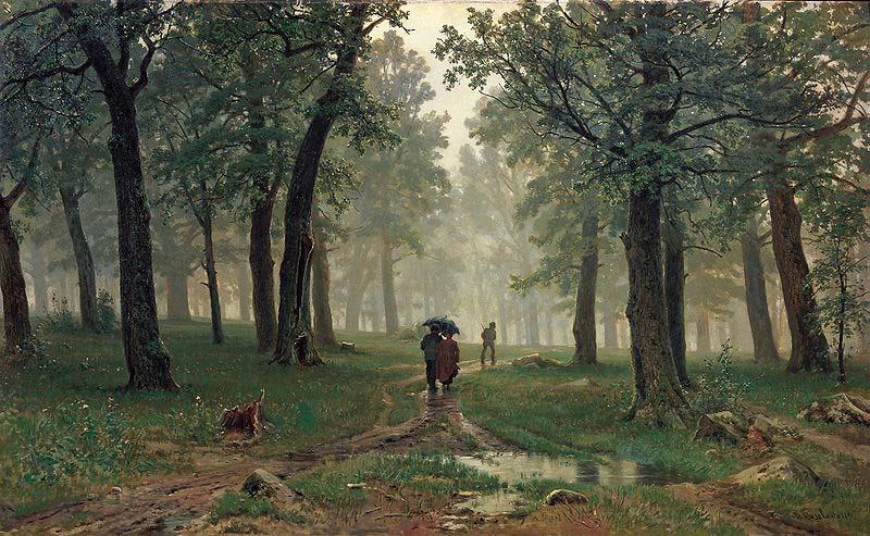 Rain in an Oak Forest, Ivan Shishkin